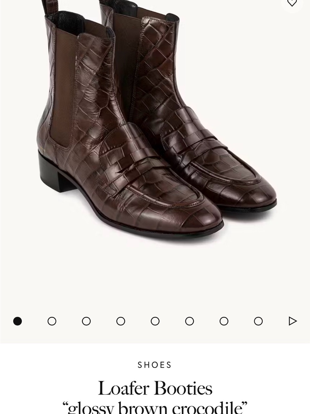 Glossy Brown Croc-Embossed Women's Chukka Booties